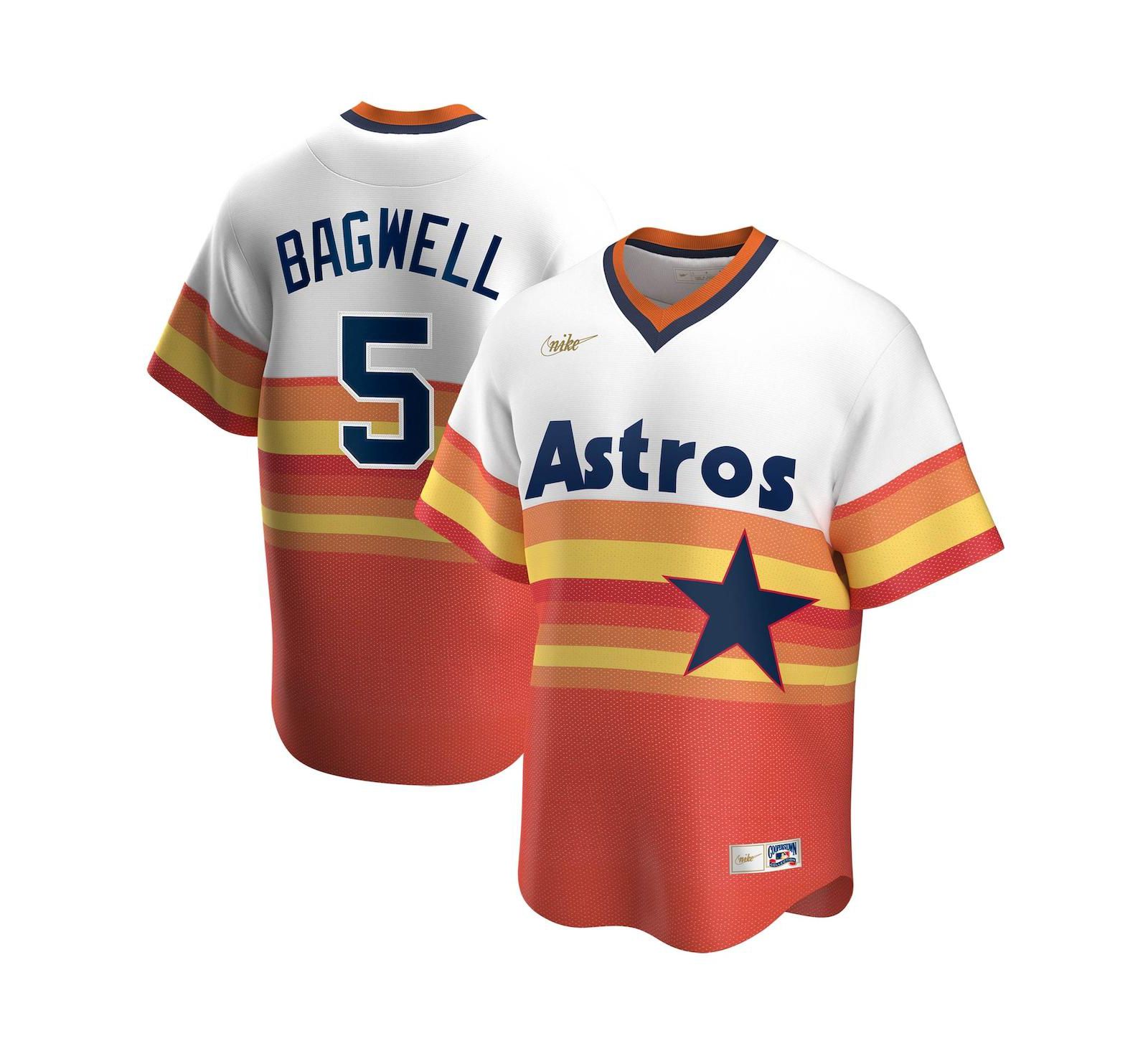 Мужская джерси Nike Jeff Bagwell White Houston Astros Cooperstown Collection