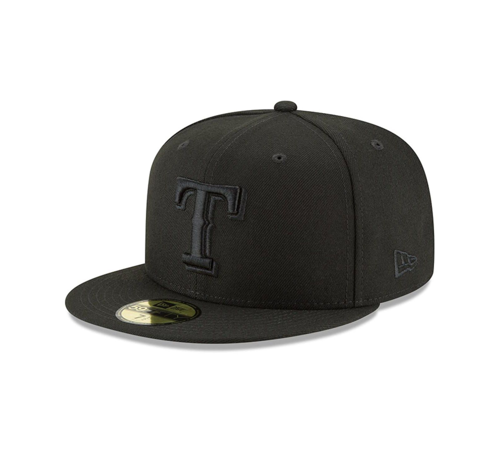Men's Black Texas Rangers Primary Logo Basic 59FIFTY Fitted Hat