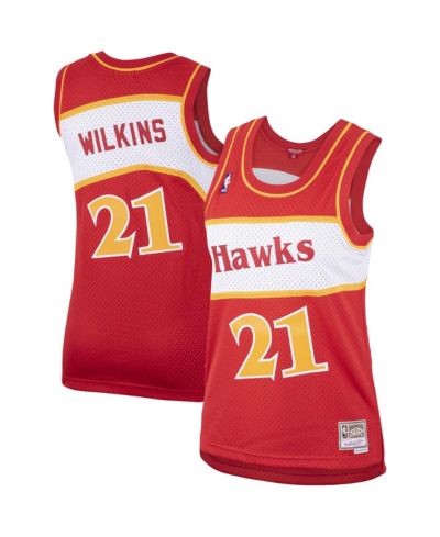 Женская джерси Mitchell & Ness Dominique Wilkins Red Atlanta Hawks Hardwood Classics