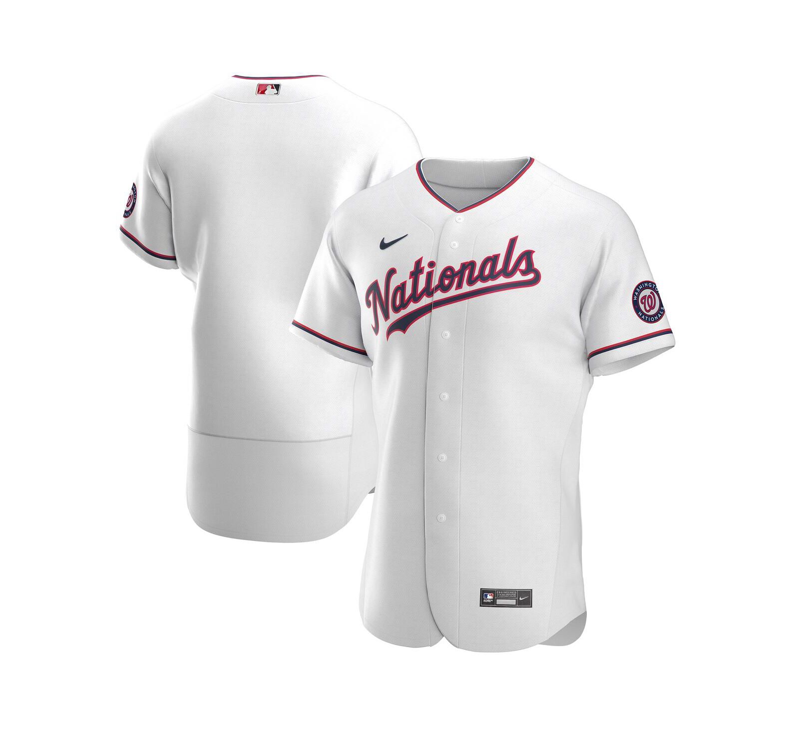 Men's White Washington Nationals Alternate Authentic Team Jersey