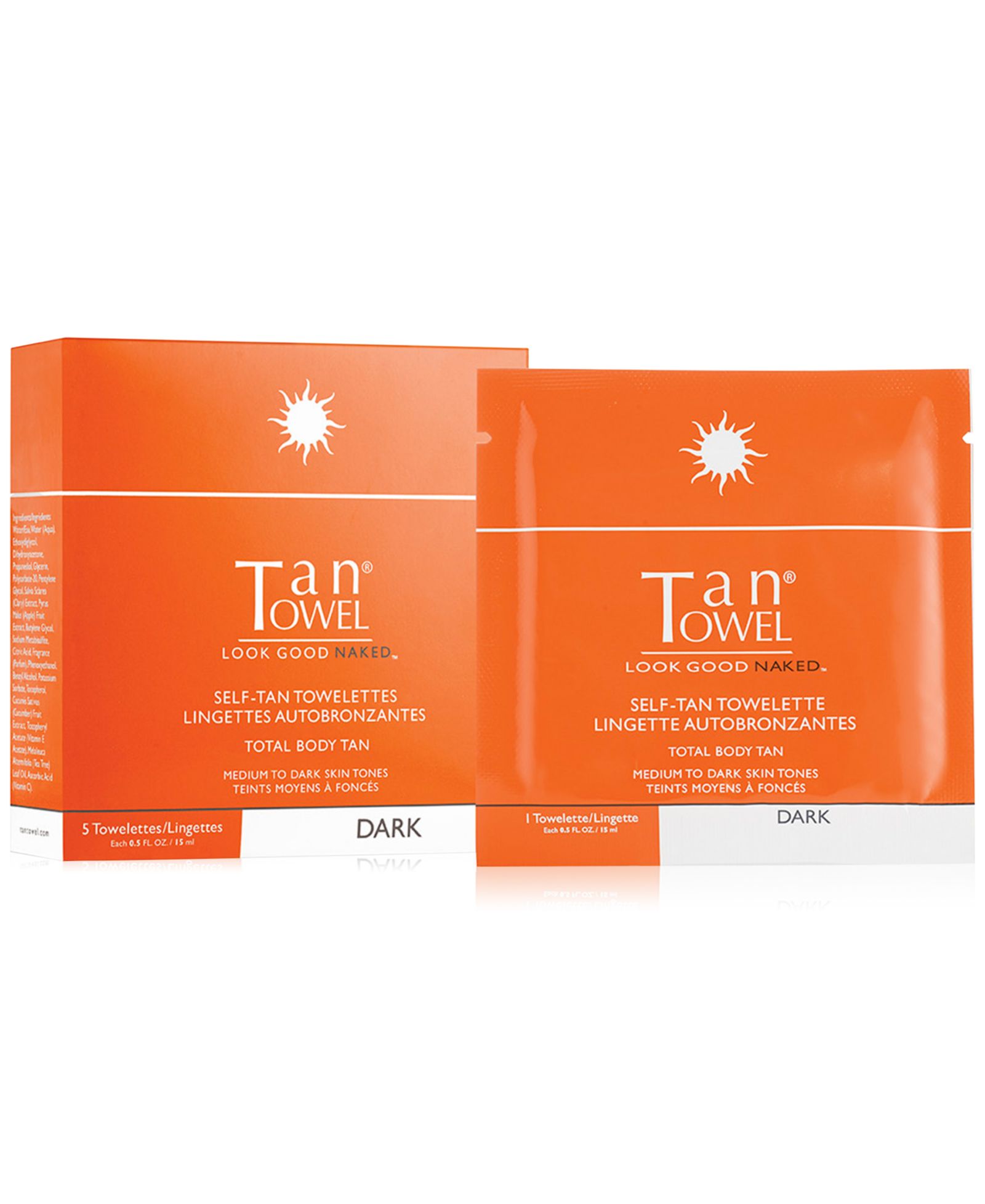TanTowel Total-Body Self-Tan Towelettes - Dark, 5-Pk.