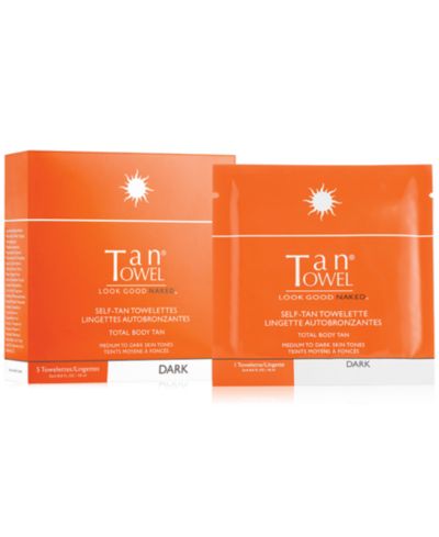 Салфетки для автозагара TanTowel Total-Body - Dark, 5 шт.