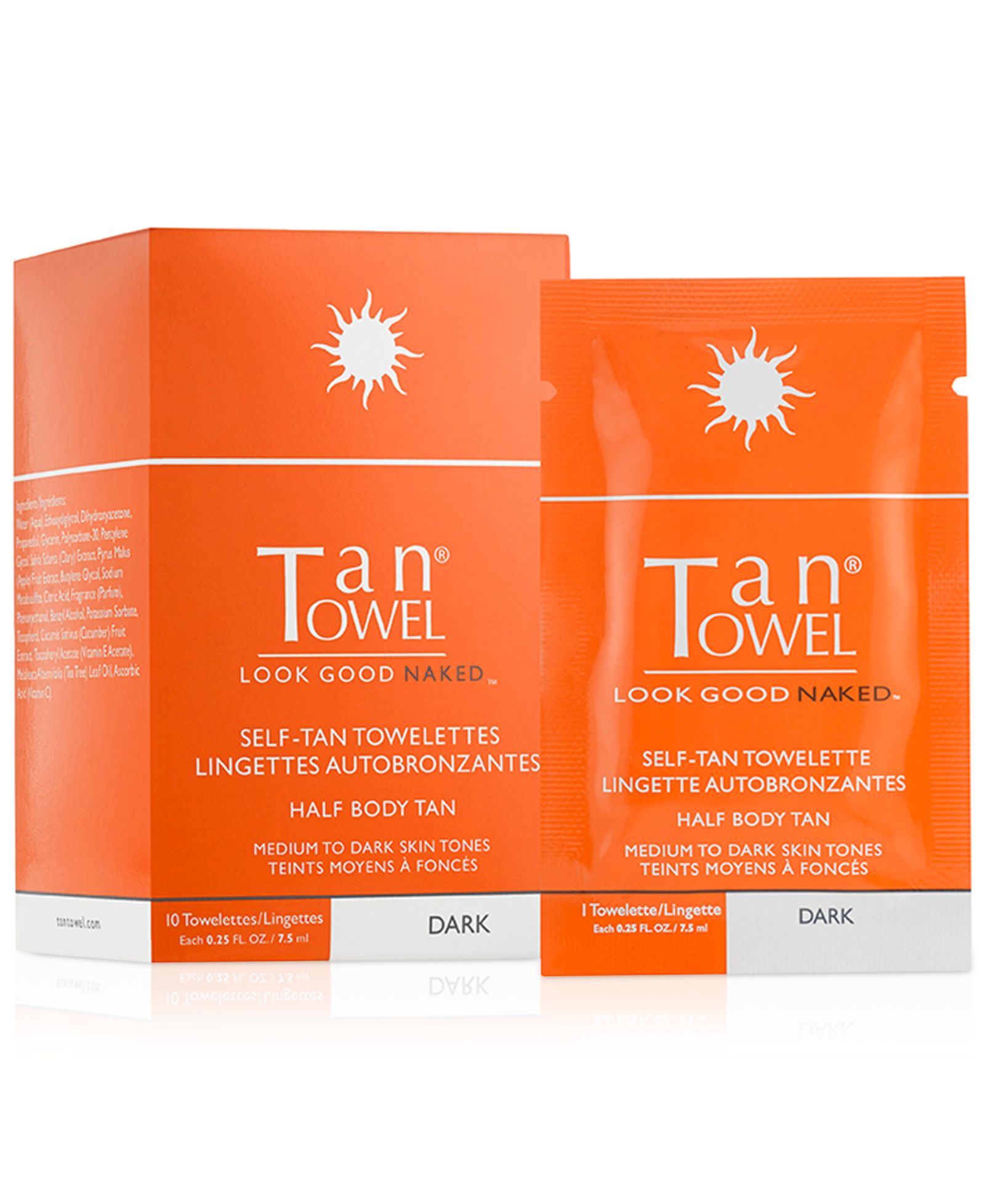 TanTowel Half-Body Self-Tan Towelettes - Dark, 10-Pk.