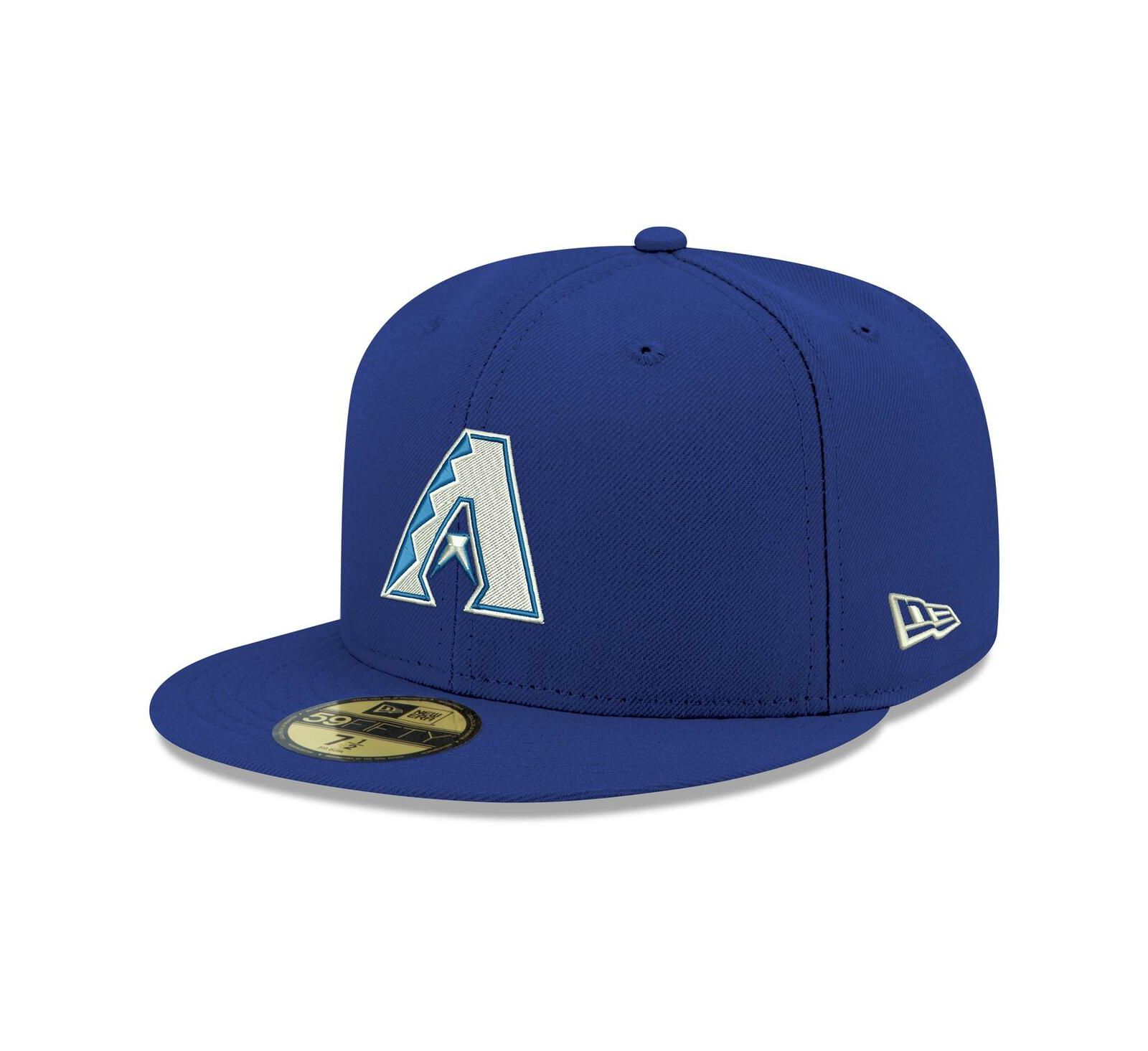 Мужская кепка New Era Royal Arizona Diamondbacks Logo White 59FIFTY Fitted