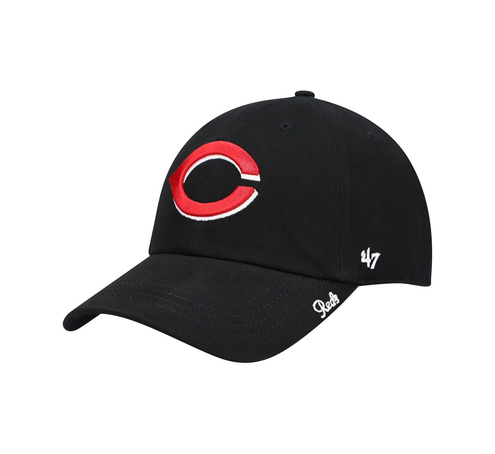 Женская бейсболка '47 Brand Cincinnati Reds Team Miata Clean Up Adjustable Black