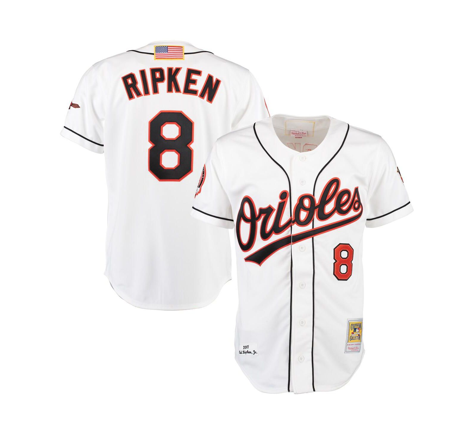 Джерси Mitchell & Ness Men's Cal Ripken White Baltimore Orioles Home Authentic