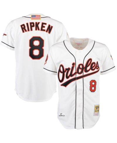 Джерси Mitchell & Ness Men's Cal Ripken White Baltimore Orioles Home Authentic