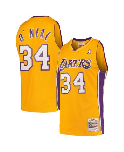 Мужская джерси Mitchell & Ness Shaquille O'Neal Los Angeles Lakers золотая