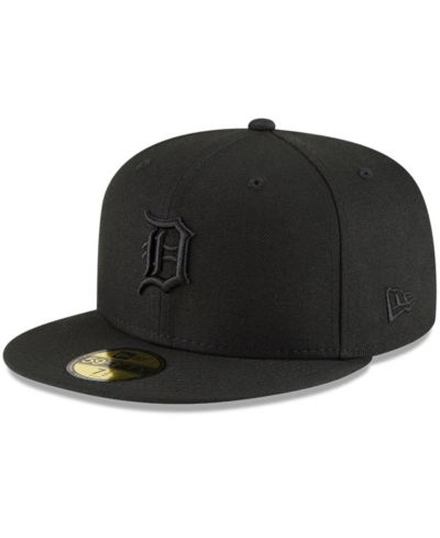 Мужская fitted-кепка New Era 59FIFTY Black on Black с логотипом Detroit Tigers