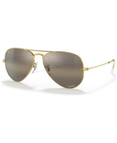 Ray-Ban Unisex Polarized Sunglasses, RB3025 AVIATOR LARGE METAL