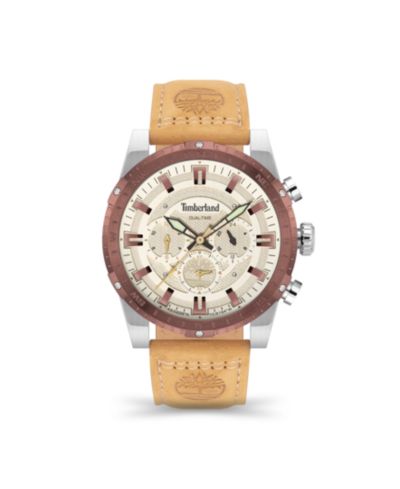 Мужские часы Timberland Fitzwilliam Wheat Leather Strap 46mm