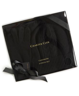 Charter Club подарочный набор из кашемировой шляпы, перчаток и шарфа