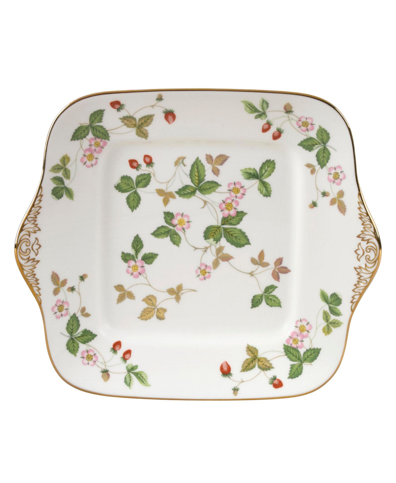 Wedgwood квадратная тарелка для торта Wild Strawberry