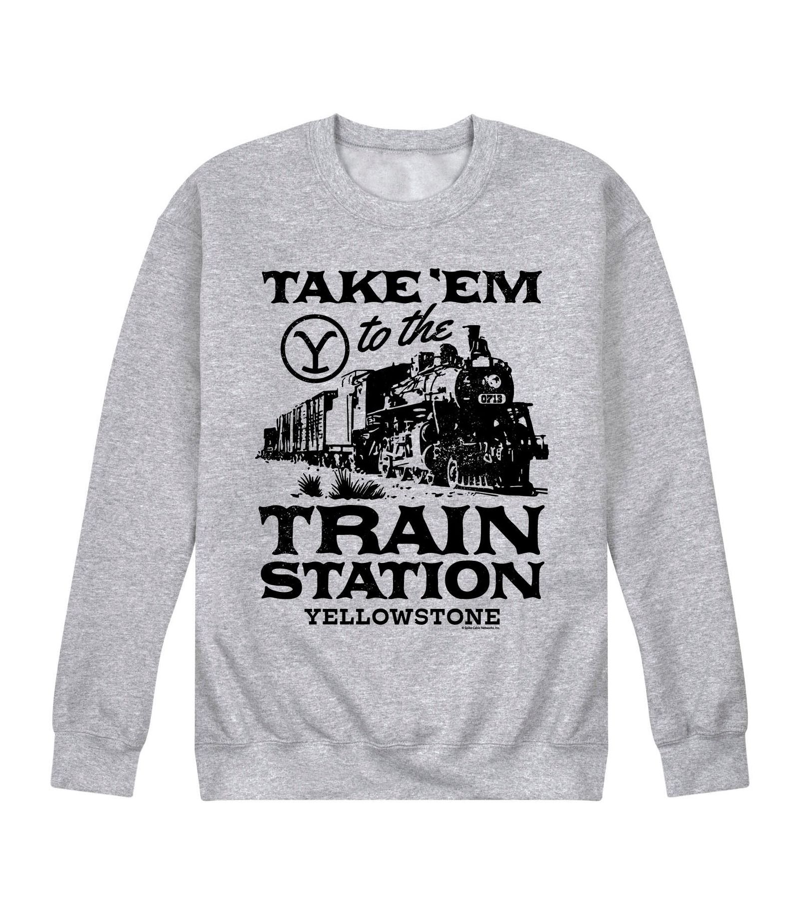 Men's Yellowstone Train Station Fleece Sweatshirt