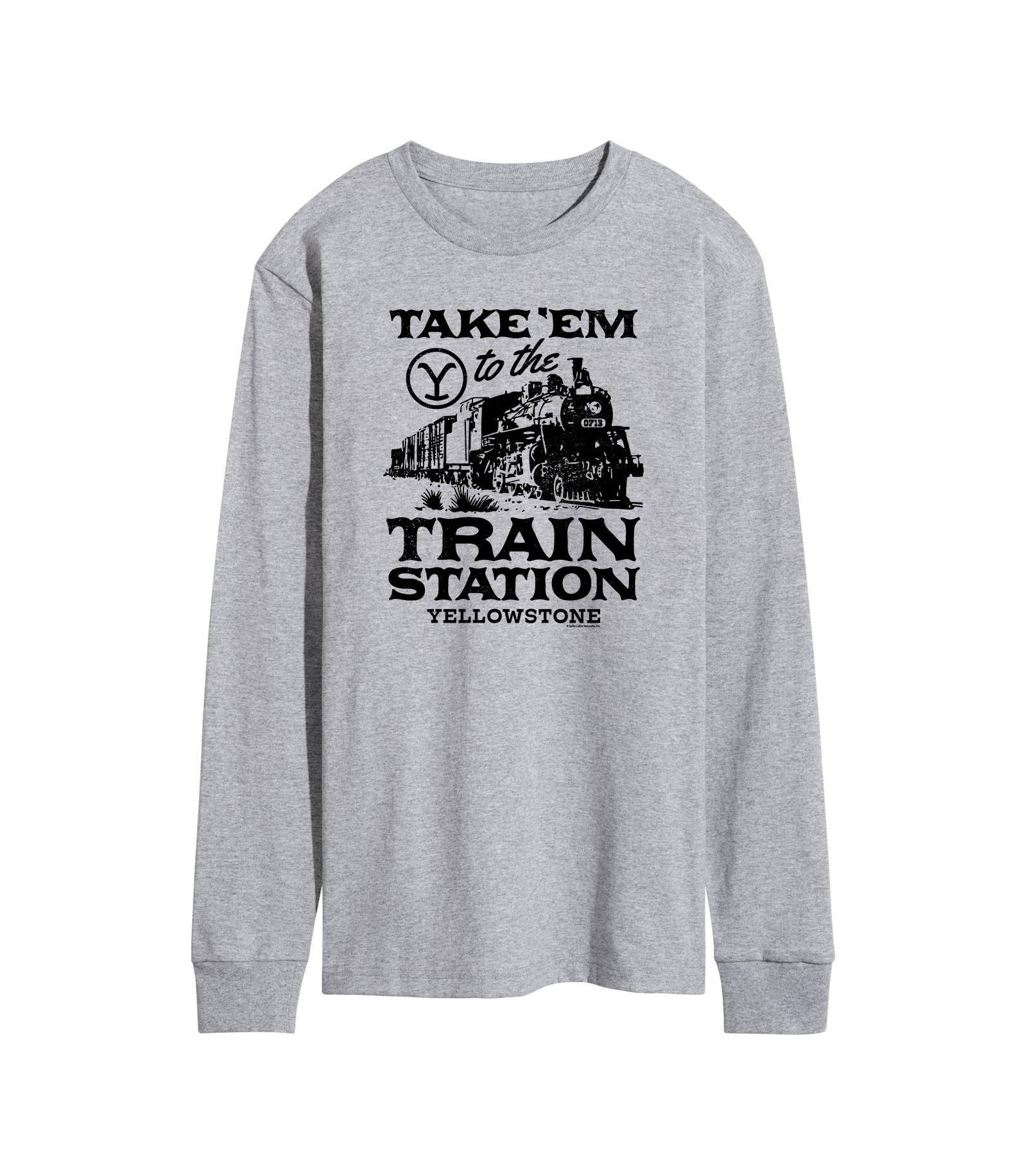 Men's Yellowstone Train Station Long Sleeve T-shirt