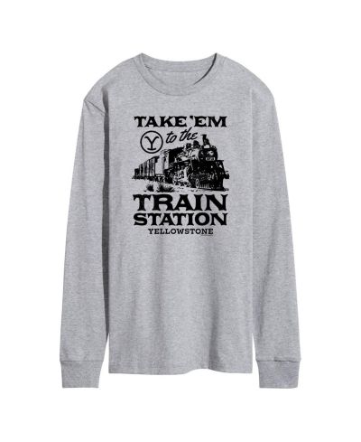 Men's Yellowstone Train Station Long Sleeve T-shirt