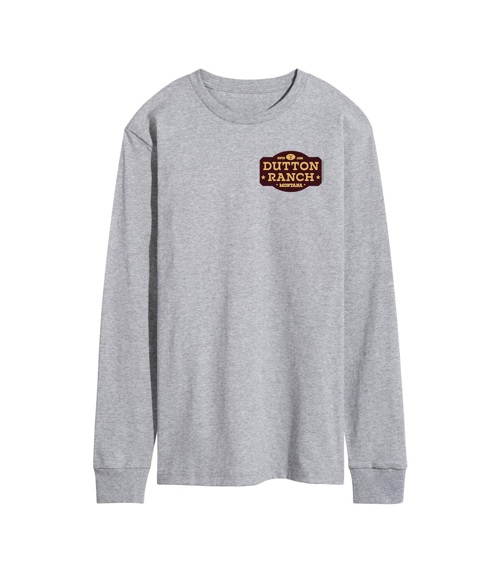 Men's Yellowstone Dutton Ranch Logo Long Sleeve T-shirt