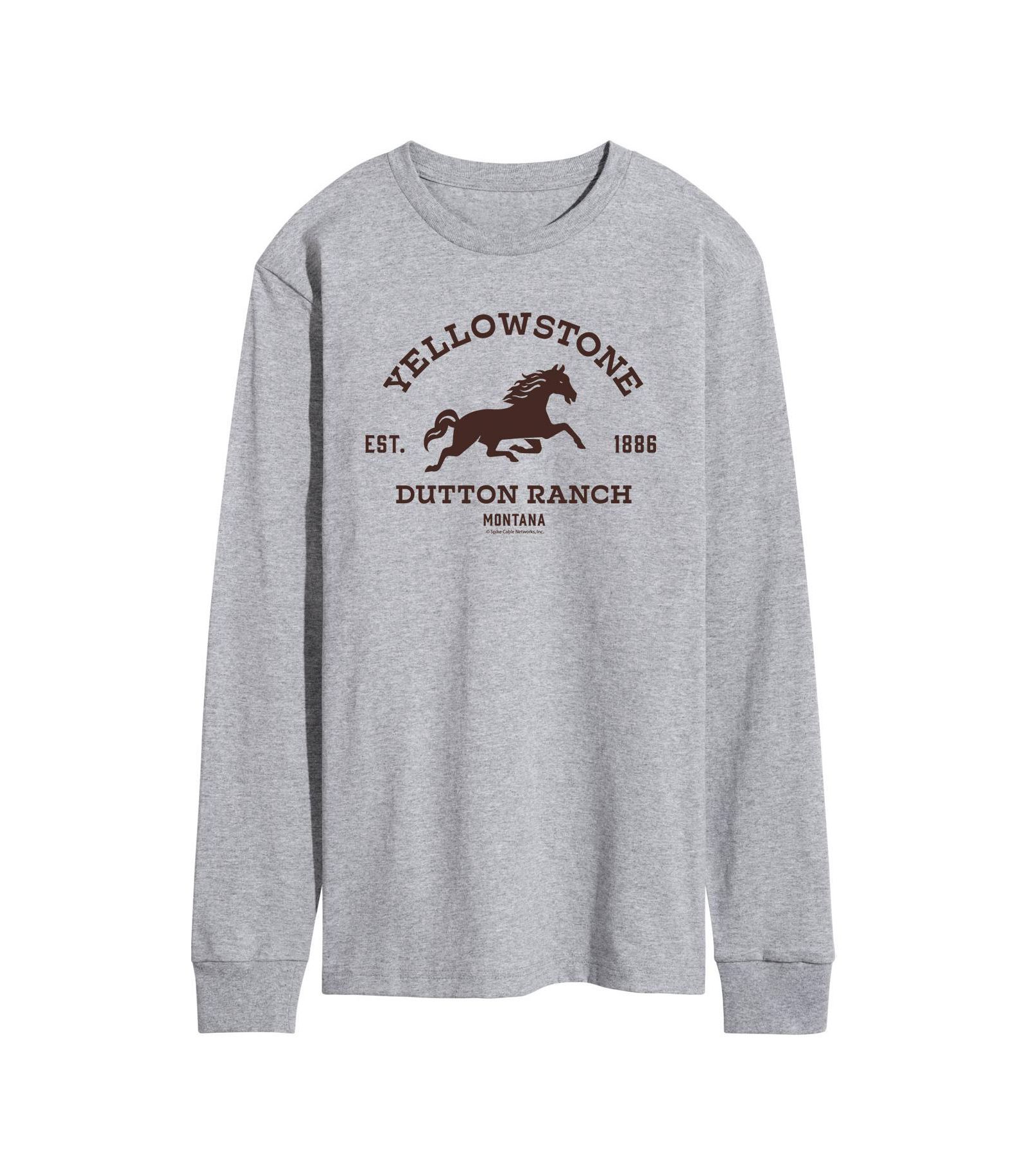 Мужская футболка AIRWAVES Yellowstone Horse Est 1886, длинный рукав