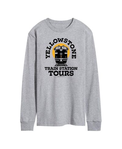 Мужская футболка с длинным рукавом Yellowstone Train Station Tours