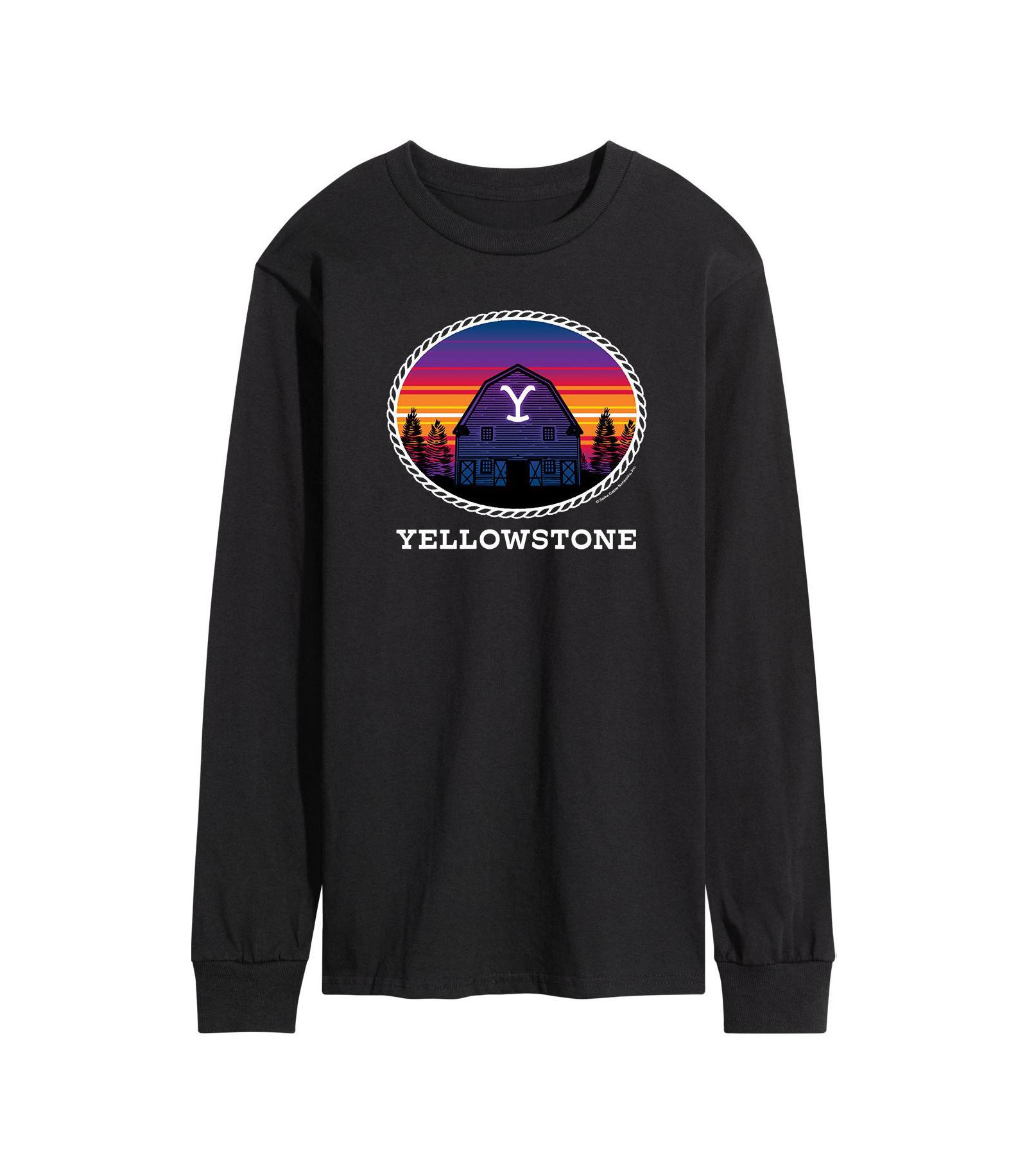 Men's Yellowstone Sunset Barn Long Sleeve T-shirt