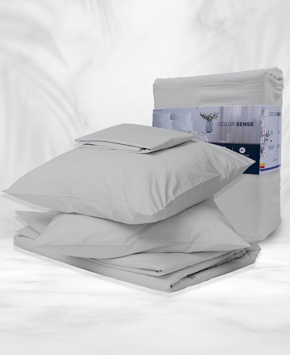 Color Sense 800 Thread Count Cotton Blend 4 Pc Sateen Sheet Set, Queen
