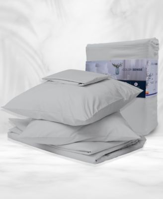 Color Sense 800 Thread Count Cotton Blend 4 Pc Sateen Sheet Set, Queen