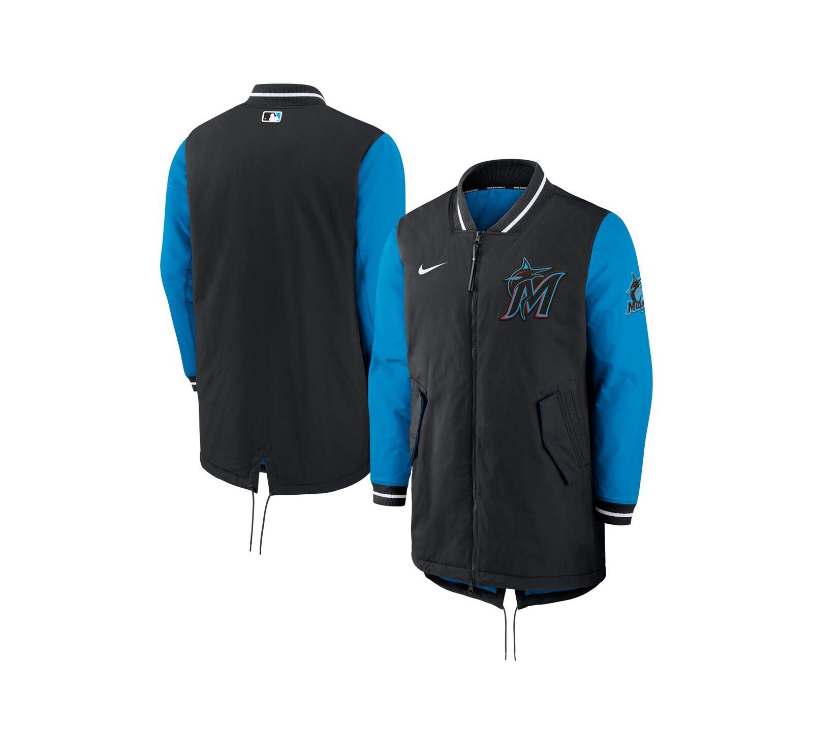 Мужская куртка Nike Black Miami Marlins Dugout Performance Full-Zip