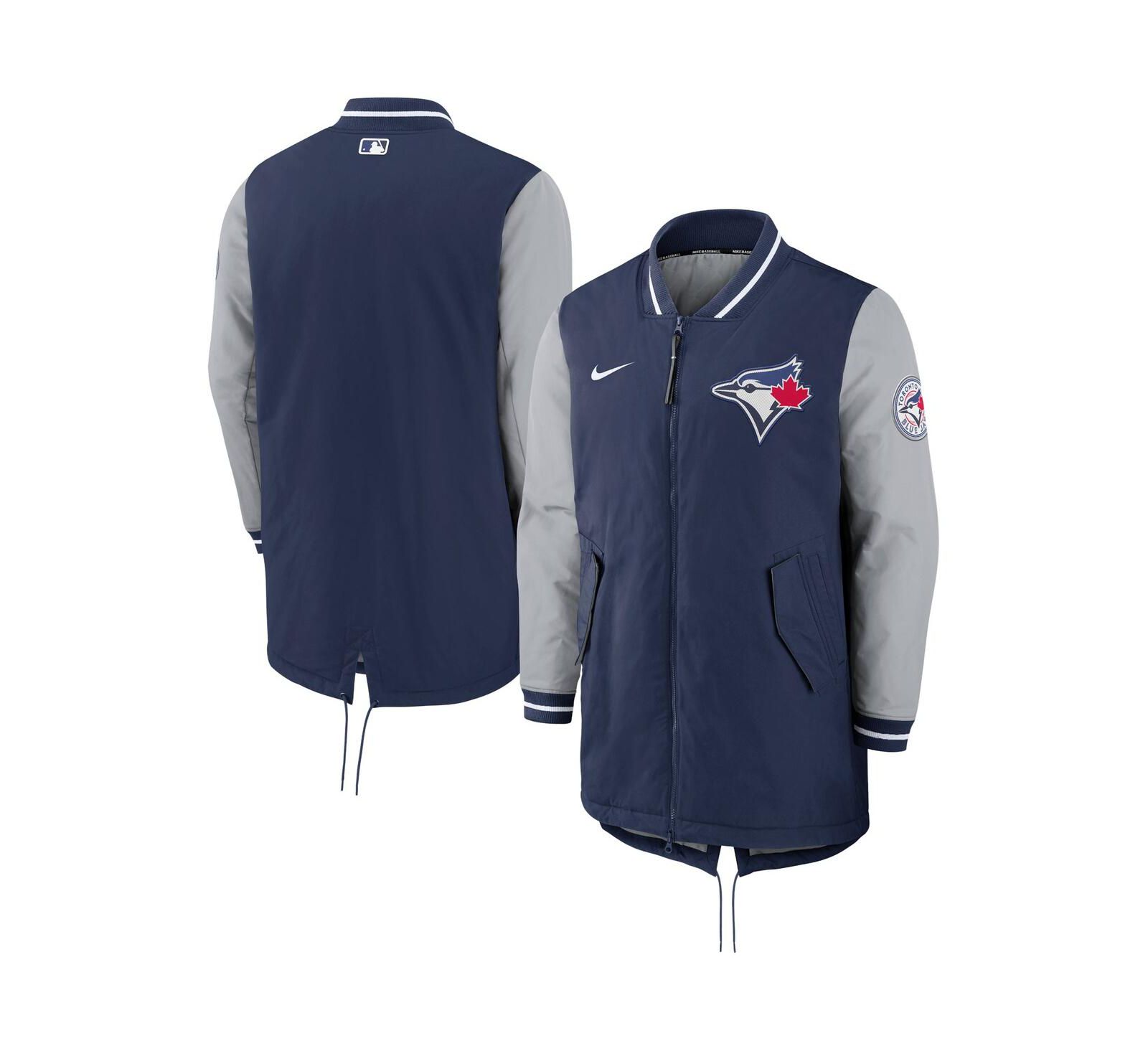 Nike мужская спортивная куртка Toronto Blue Jays Dugout Performance Full-Zip, темно-синяя