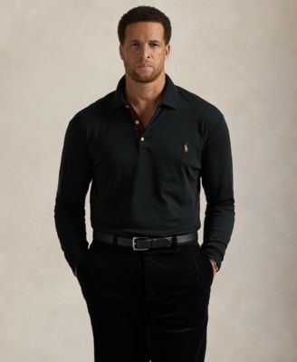 Polo Ralph Lauren Мужская хлопковая футболка Polo Shirt Big & Tall Long-Sleeve