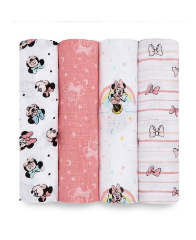 Комплект из 4 шт. пеленок-коконов aden by aden + anais Baby Girls Minnie Swaddle
