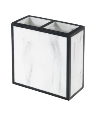 Avanti Jasper Framed Marble-look Resin Toothbrush Holder