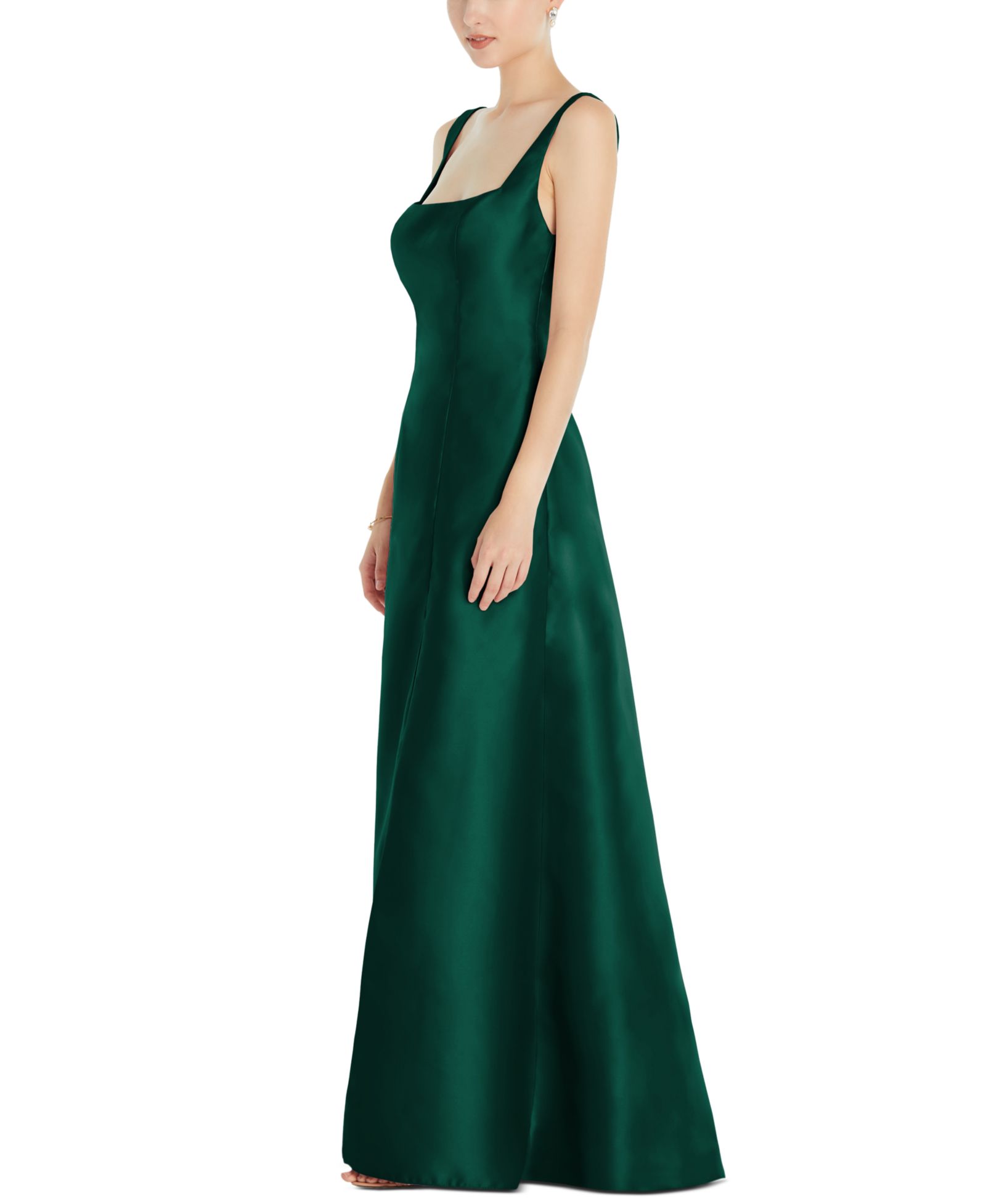 Alfred Sung Женское вечернее платье Princess Line с карманами, Sleeveless Square-Neck