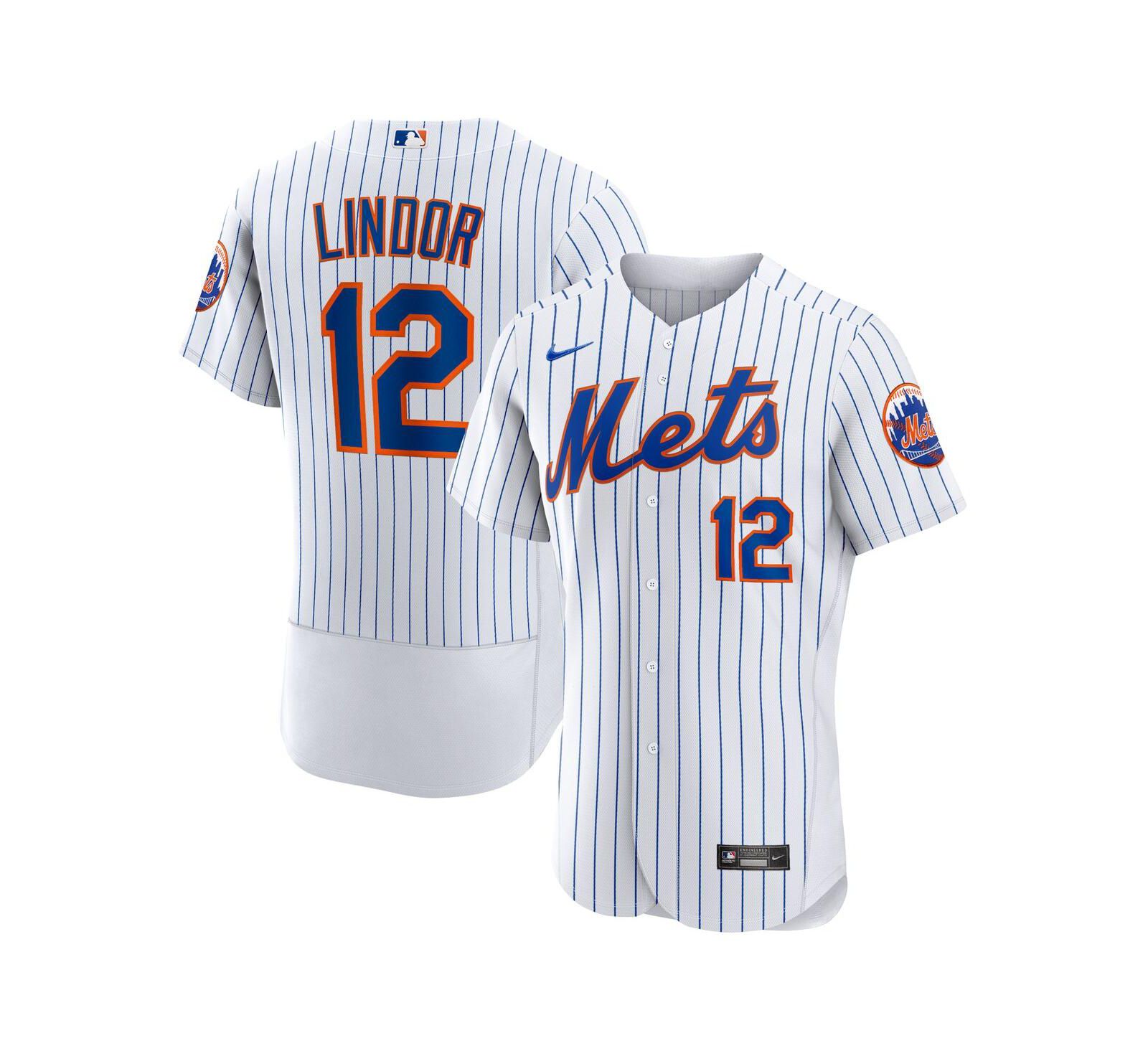 Men's Nike Francisco Lindor White New York Mets Home Authentic Player Jersey