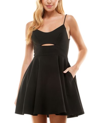 City Studios Juniors' Cutout Midriff Party Dress