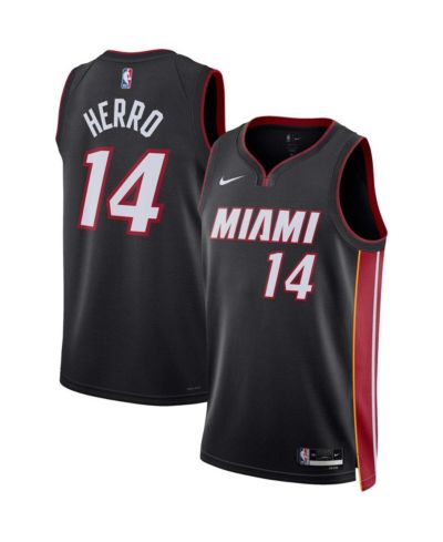 Мужская и женская джерси Nike Tyler Herro Black Miami Heat Swingman Icon Edition