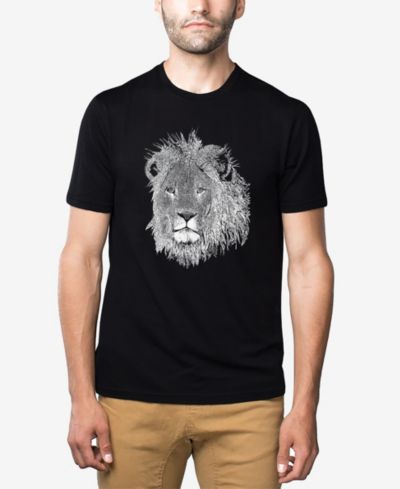 Мужская футболка с принтом Lion Word Art