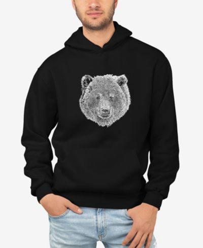 Мужское худи с принтом Word Art Bear Face