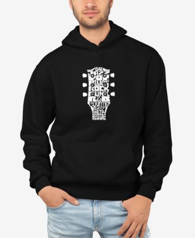 LA Pop Art Мужской худи Word Art Guitar Head Music Genres