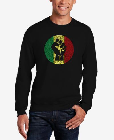 Мужской свитшот LA Pop Art Word Art Get Up Stand Up с круглым вырезом