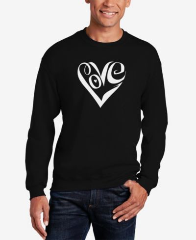 Мужской свитшот LA Pop Art Word Art Script Love Heart
