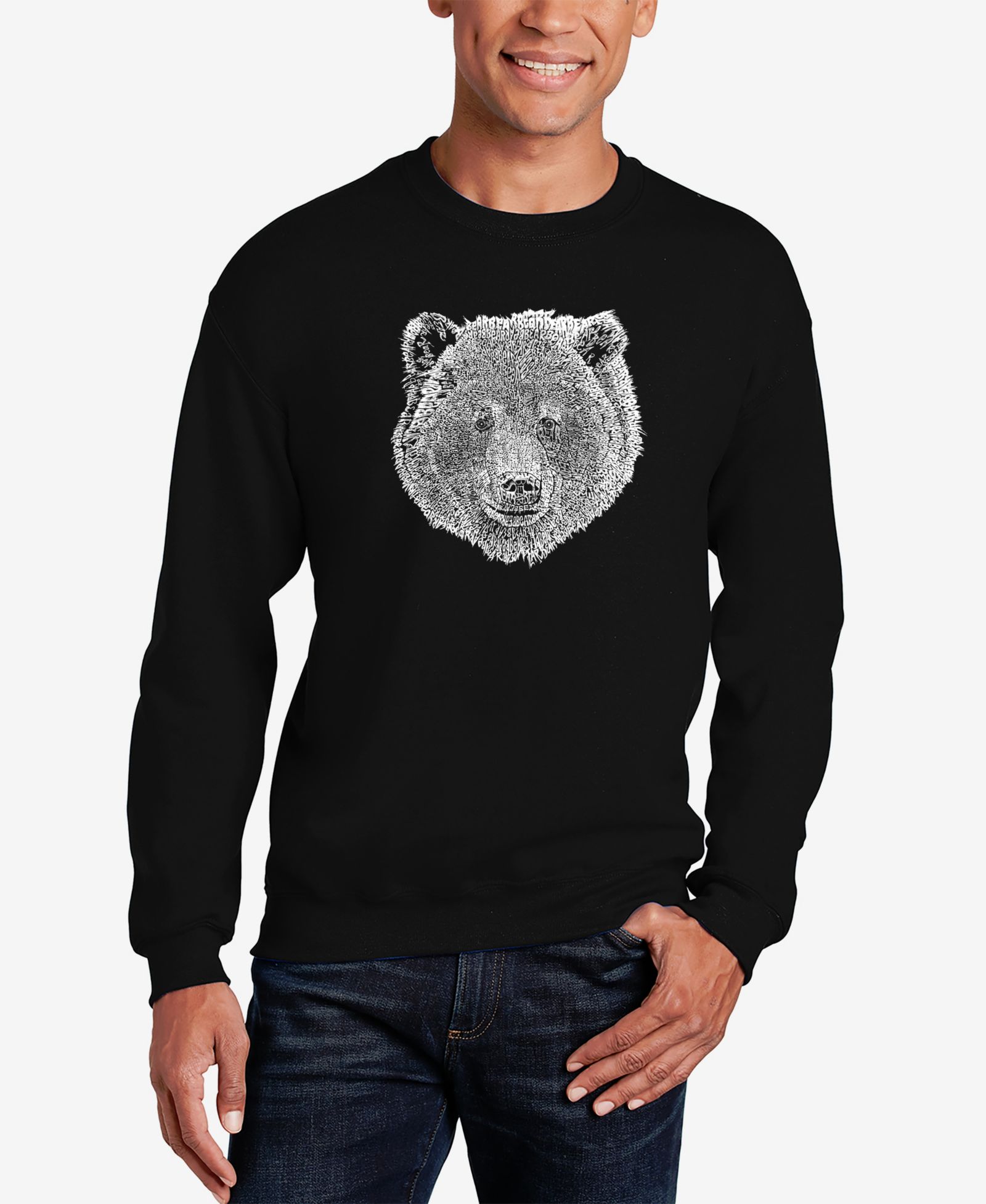 Мужской свитшот с принтом Bear Face