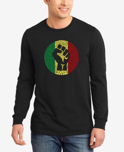 Мужская футболка с длинным рукавом LA Pop Art Word Art Long Sleeve Get Up Stand Up T-shirt