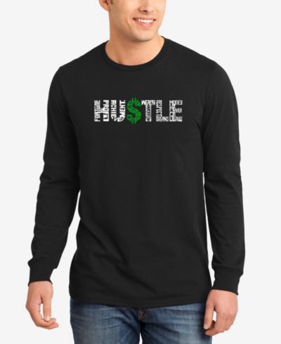 Мужская футболка LA Pop Art Word Art Long Sleeve Hustle
