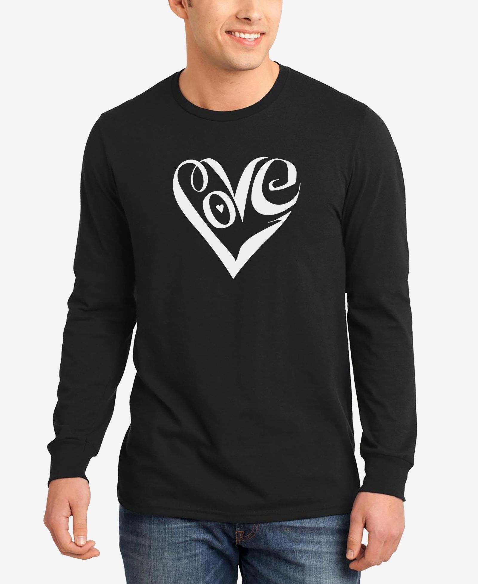 Мужская футболка LA Pop Art с принтом Word Art Long Sleeve