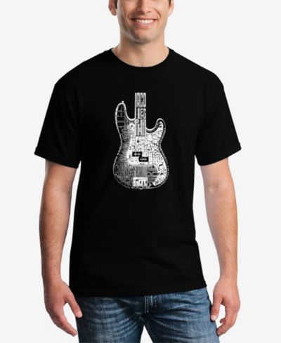 Мужская футболка LA Pop Art Word Art Bass Guitar