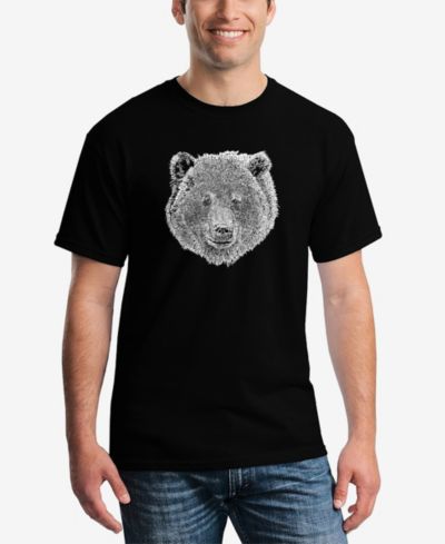 Мужская футболка с принтом Word Art Bear Face