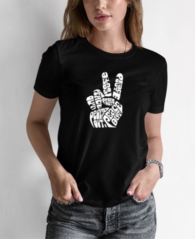 Женская футболка LA Pop Art Word Art Peace Out