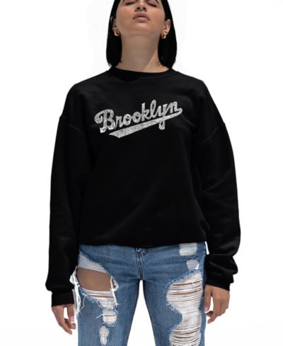 Свитшот LA Pop Art Women's Crewneck Word Art Brooklyn Neighborhoods