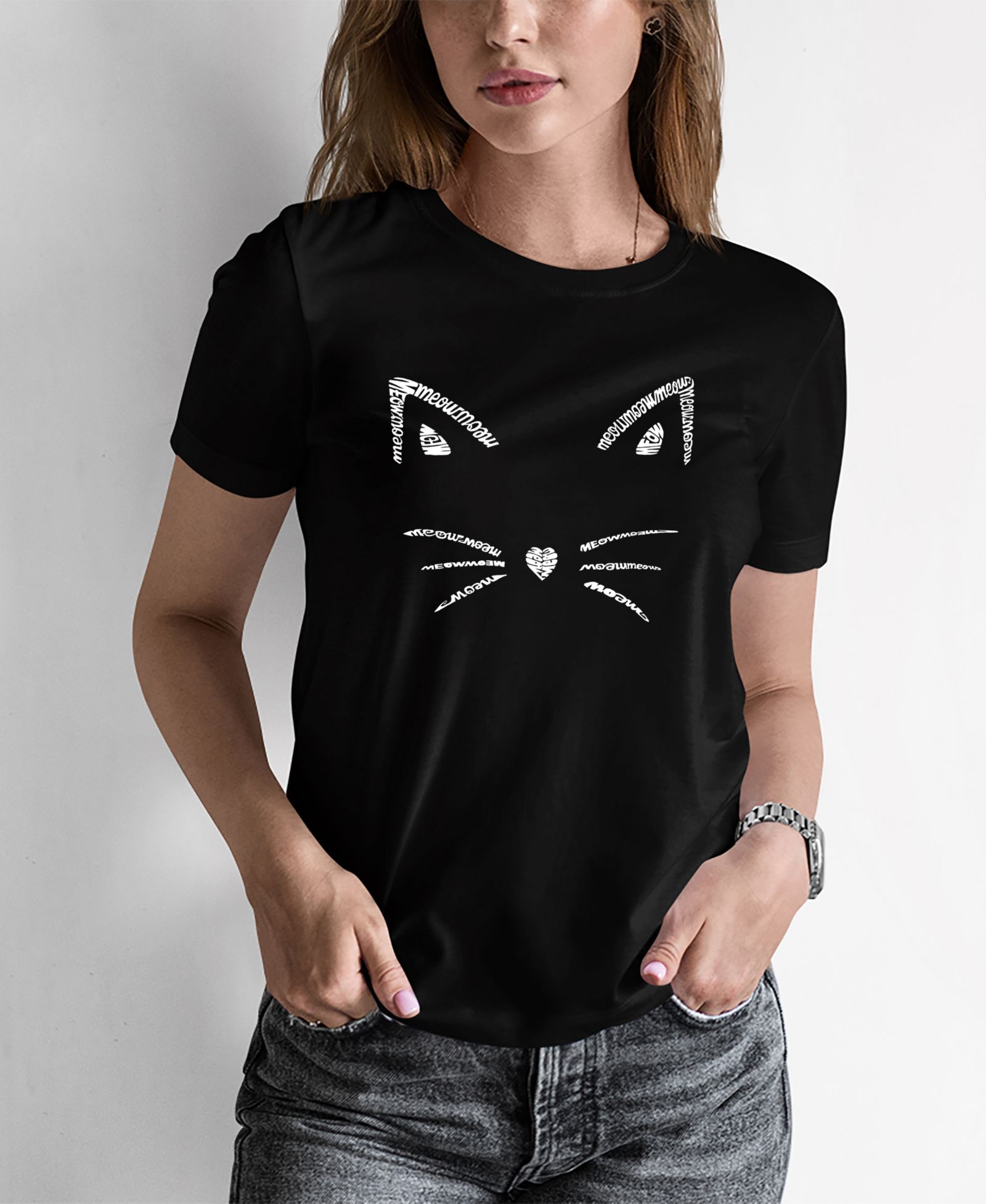 Женская футболка LA Pop Art Word Art Whiskers
