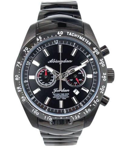 Женские часы Abingdon Co. Jordan Chronograph Multifunctional Black Stainless Steel, 40mm